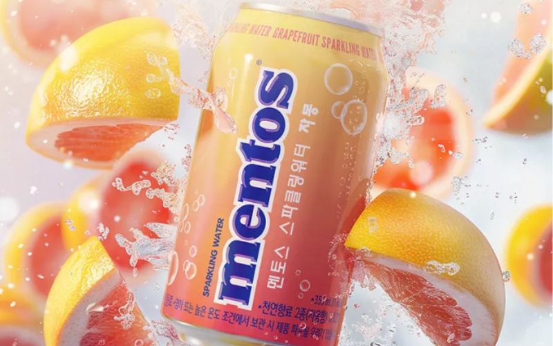 Mentos Sparkling Water Grapefruit 355ml