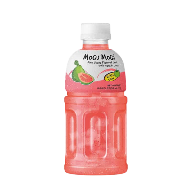  Mogu Mogu Pink Guava Flavored Drink With Natade Coconut 320ml x 24 bottles