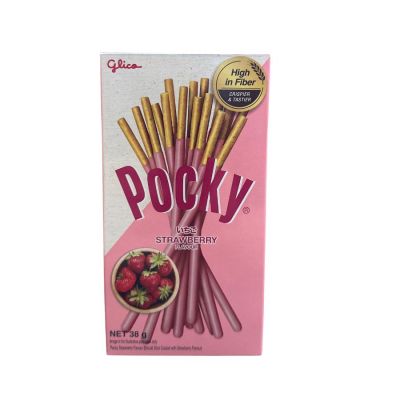 Pocky Strawberry Biscuit Stick 38g x 10 Boxes x 12 Blocks