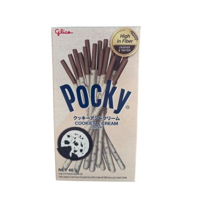 Pocky Cookies & Cream Biscuit Stick 40g x 10 Boxes x 12 Blocks