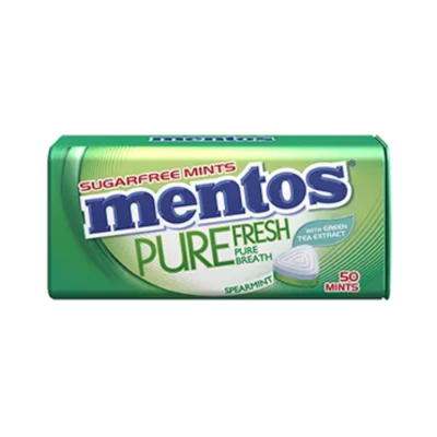 Mentos Pure Fresh Spearmint 35g x 6 Jars x 12 Boxes