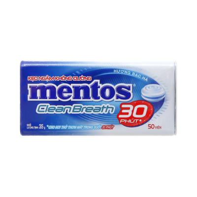 Mentos CleanBreath 30' Peppermint 35g x 12 Jars x 6 Boxes
