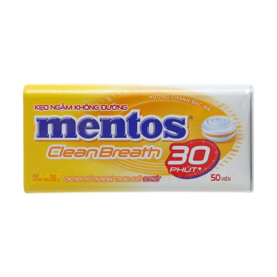 Mentos CleanBreath 30' Lemon Mint 35g x 12 Jars x 6 Boxes
