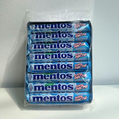 Mentos Peppermint 475.2g ( 29.7g x 16 rolls) x 24 boxes