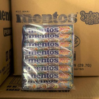 Mentos Spice It Up (Orange Ginger, Mango Chili,  Apple Cinamon) 475.2g ( 29.7g x 16 rolls) x 24 boxes