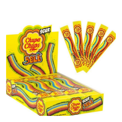 Chupa Chups Sour Belt Tutti Fruit 336g (7g x 48 Sticks)  x 16 Boxes
