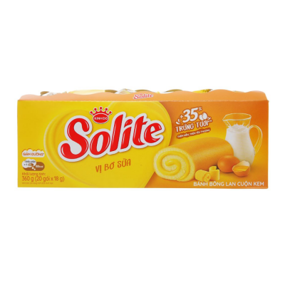 Solite Roll Sponge Cake Butter & Milk 360g x 12 Boxes