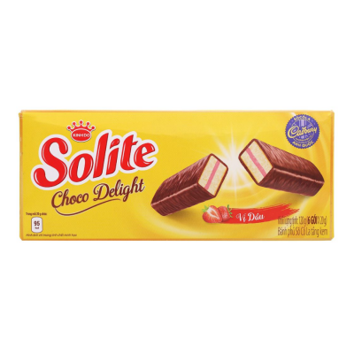Solite Custard Cake Choco Delight Strawberry 120g x 12  Boxes