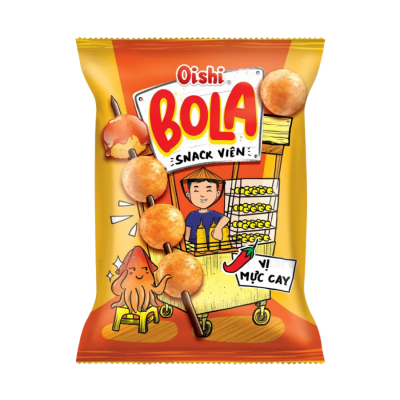 Oishi Snack BoLa Spicy Squid Flavor Balls 68g x 60 bags