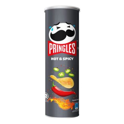 Pringles Potato Chips Hot & Spicy 134g x 12 Cans