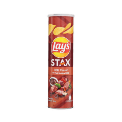 Lay's Stax BBQ Potato Chips 150g x 18 Cans