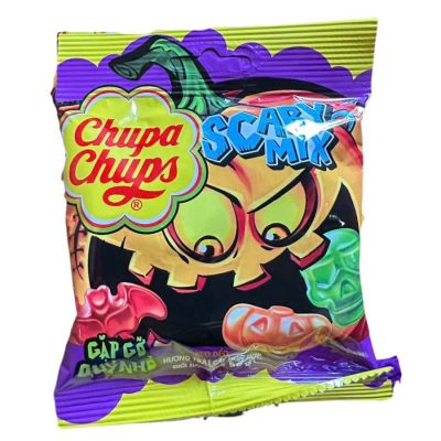 Chupa Chups Halloween Mixed Fruit Flavored Gummy Candy 50g - New
