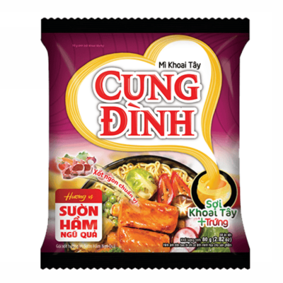 Cung Dinh Stewed Sparerib With Five Fruits Instant Noodle 80g x 30 bags