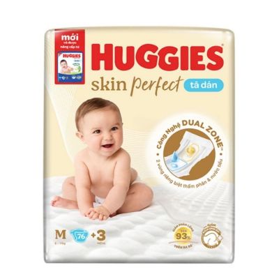 Huggies Skin Perfects Dry Newborn M76 x 3 Bags