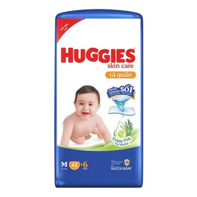Huggies Skin Care Dry Pant M42 x 4 Bags
