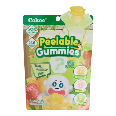 Cokoc 3D Mixed Peeled Gummy Candy 60g x 50 Bags