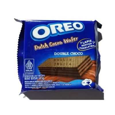 Oreo Dutch Cocoa Wafer Double Choco 58.5gr x 48 packs