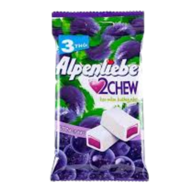 Alpenliebe 2 Chew Grapes 73.5g ( 3 Sticks X 24.5g) x 70 Bags