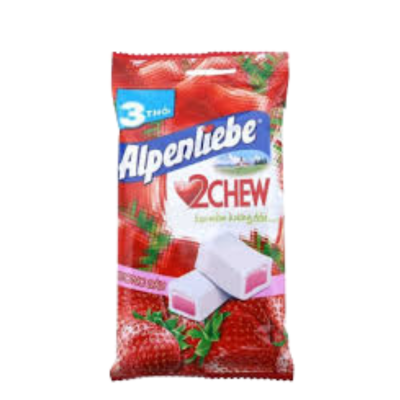 Alpenliebe 2 Chew Strawberry 73.5g ( 3 Sticks x 24.5g) x 70 Bags