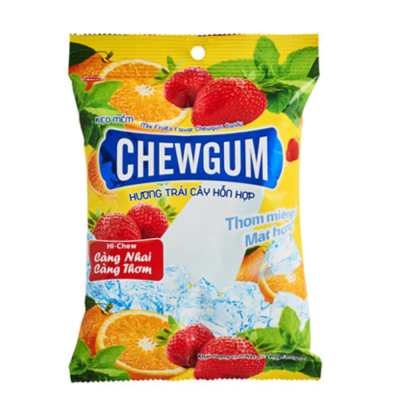 Bibica Mix Fruit Chewing Gum 90g x 70 Bags