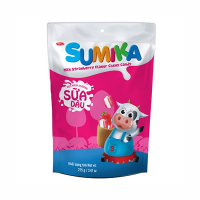 Bibica Sumika Strawberry Milk Candy 275g x 24 Bags
