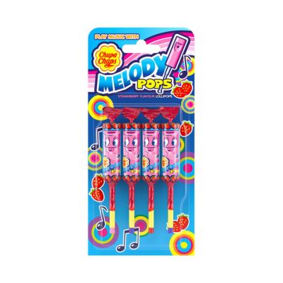 Chupa Chups Melody Lollipops Strawberry 60g(15g x 4 Pcs) x 36 Sheet