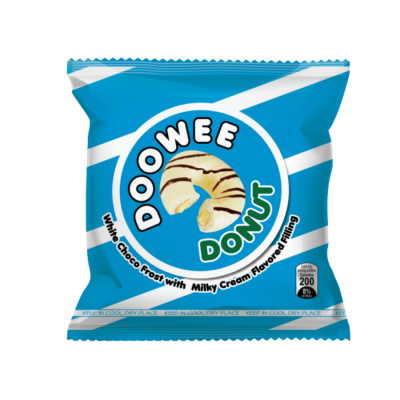 Doowee Donut White Chocolate Cake Filled with Milk Cream 290g (10 x 29g) x 10 boxes