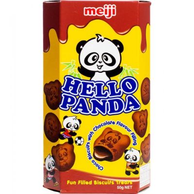 Meiji Hello Panda Double Chocolate Biscuits 50g x 80 Boxes
