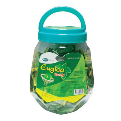 Eugica Herbal Candy Reducing Cough 400 Pcs x 4 Jars