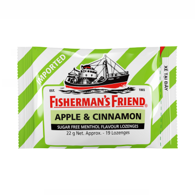 Fisherman's Friend Sugarfree Candy Apple & Cinnamon 22g x 24 Packs x 12 Boxes