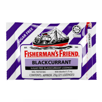 Fisherman's Friend Sugarfree Candy Blackcurrant 22g x 24 Packs x 12 Boxes