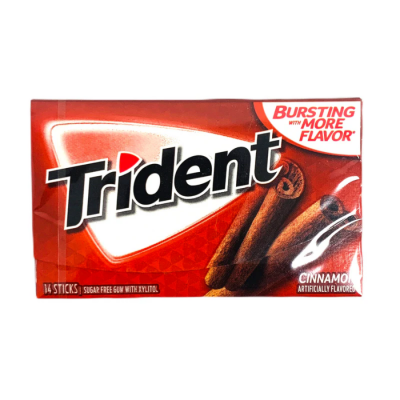 Trident Sugar Free Cinnamon 28S 50.4g x 9 boxes x 4 blocks
