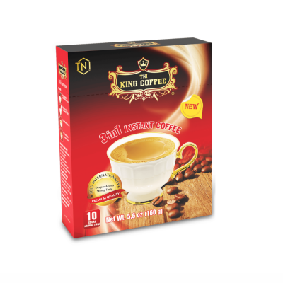 King Coffee 3 in 1 Instant Coffee 16g x 10 Sticks x 48 Boxes