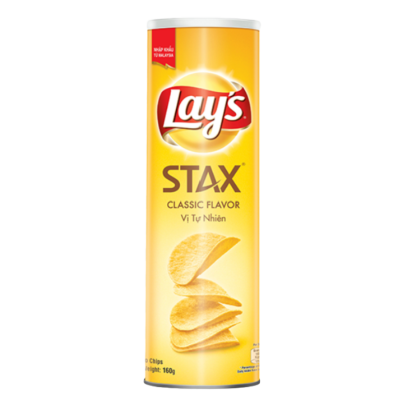 Lay's Stax Original Potato Chips 150g x 18 Cans
