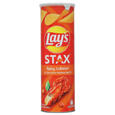 Lay's Stax Spicy Lobster Potato Chips 150g x 18 Cans