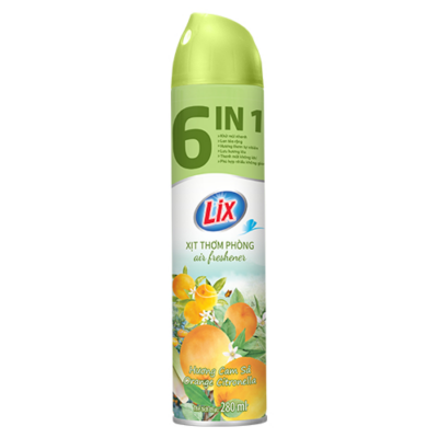 Lix Orange Lemongrass Room Spray 280ml x 12 Bottles