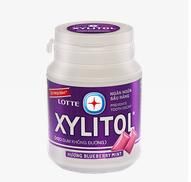 Lotte Xylitol Blueberry Mint Chewing Gum 58g Jar