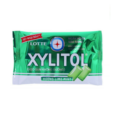 Lotte Xylitol Lime Mint Gum 11.6g x 15 Blisters x 20 Boxes
