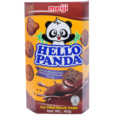 Meiji Hello Panda Double Chocolate Biscuits 50g x 80 Boxes