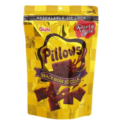 Oishi Pillows Filling Chocolate Flavor 100g x 20 Bags