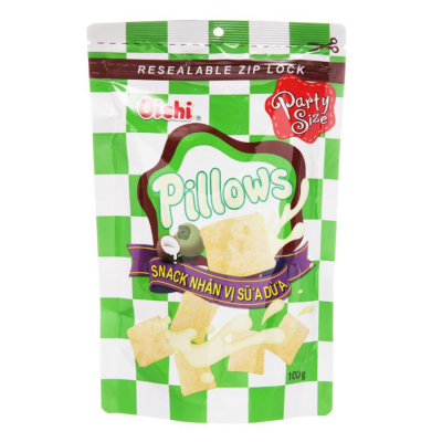 Oishi Pillows Filling Coconut Milk Flavor 100g x 20 Bags