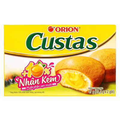 Orion Custas Cream Egg 23g x 2 Pcs x 48 Boxes