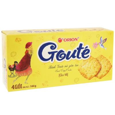 Orion Goute Sweet Crispy Cracker 144g x 16 Boxes