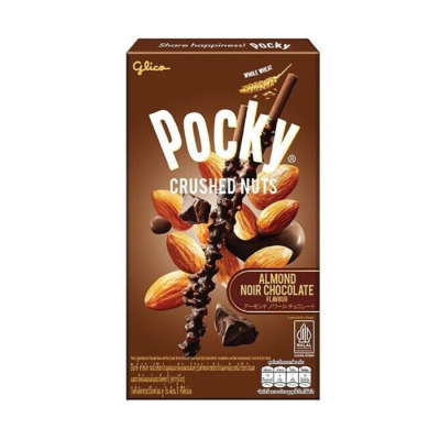 Pocky Dark Chocolate Biscuit Stick With Crushed Nuts Almond 25gr x 10 packs x 12 boxes