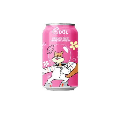 Qdol Spongesbob Strawberry Flavor Soda 330ml x 24 cans