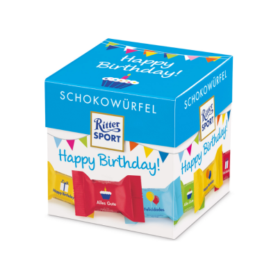 Ritter Sport Choco Cubes Happy Birthday 176g x 8 Boxes