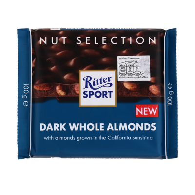 Ritter Sport Dark Whole Almonds 100g x 11 Bars