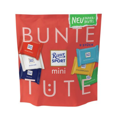 Ritter Sport Mini Pouch Colourful Varieties 150g x 10 Pouchs