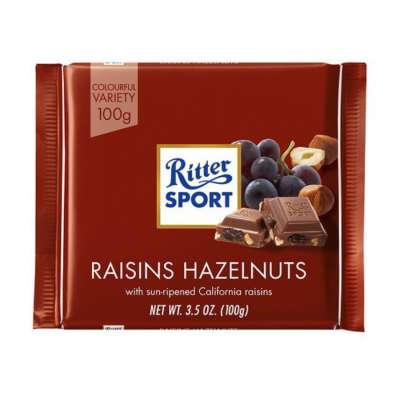 Ritter Sport Raisins & Hazelnuts 100g x 12 Bars