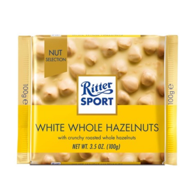 Ritter Sport White Whole Hazelnuts 100g x 10 Bars